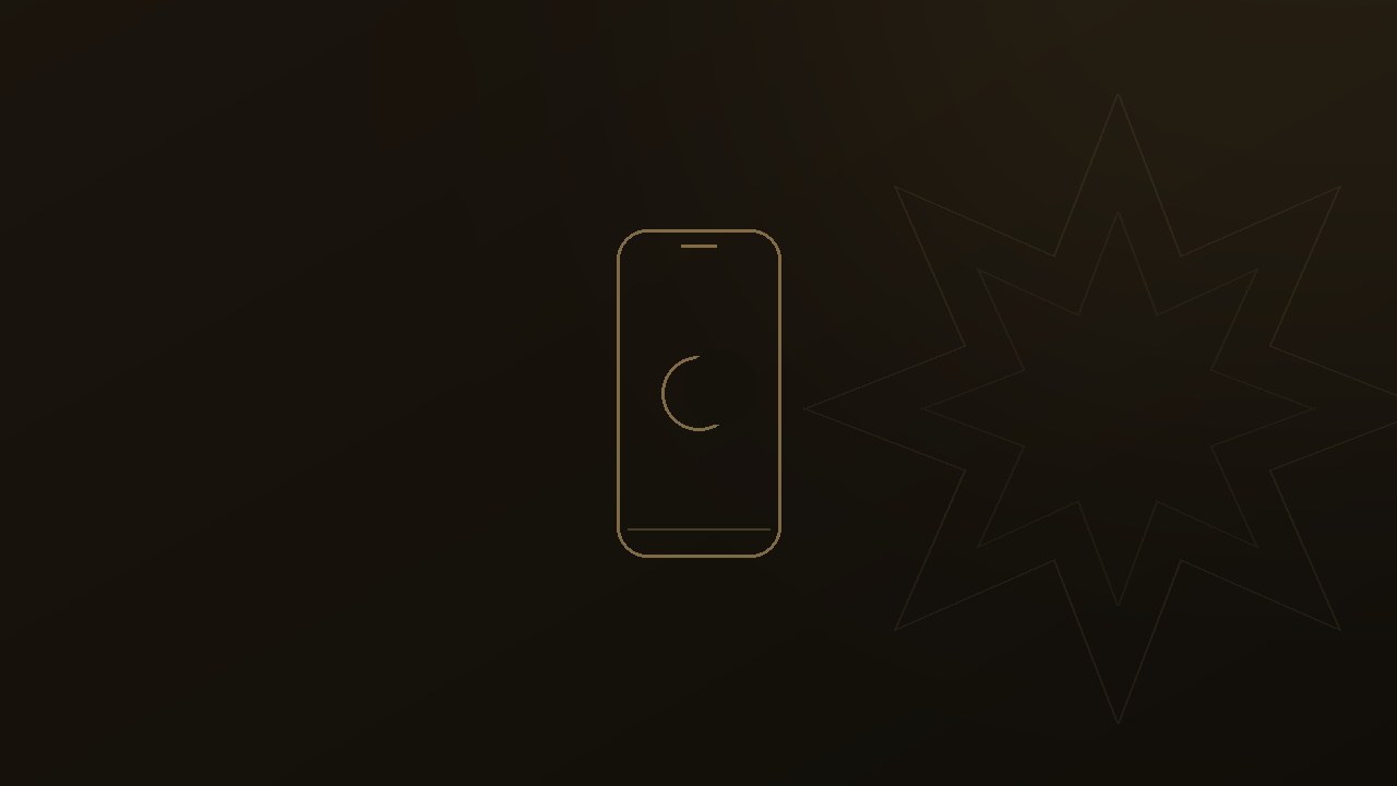 A line illustration of an iPhone marked with a crescent moon